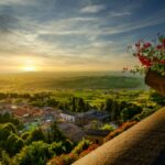 la valle di bertinoro al tramonto