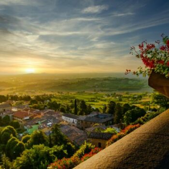 la valle di bertinoro al tramonto
